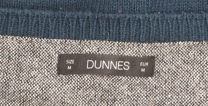Dunnes Men Blue Cable-Knit Crew Neck Jumper Medium