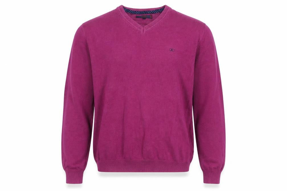 Mens UK Size L ANDRÉ Purple Pullover Jumper