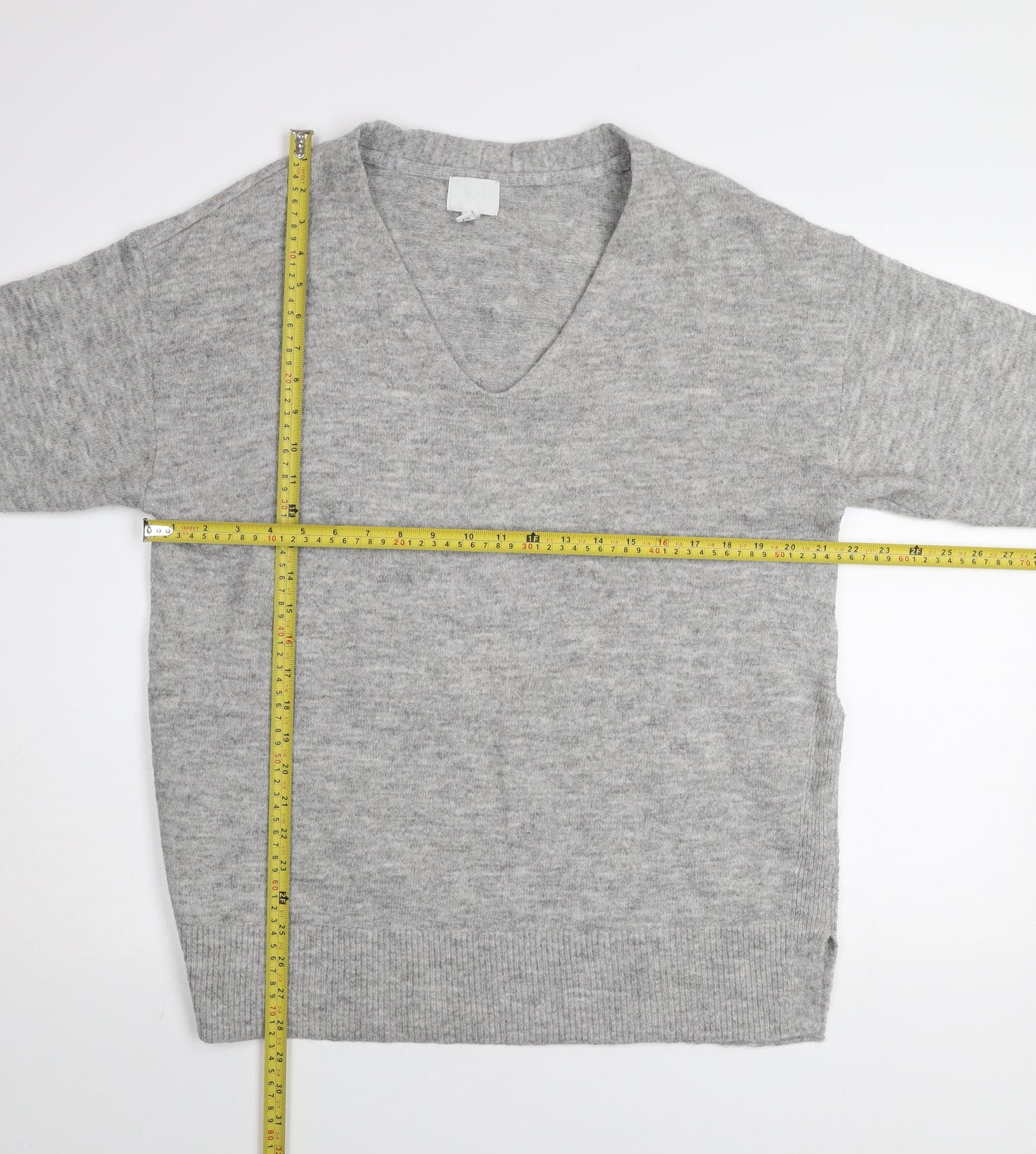Womens UK Size 12 H&M Grey Pullover Jumper