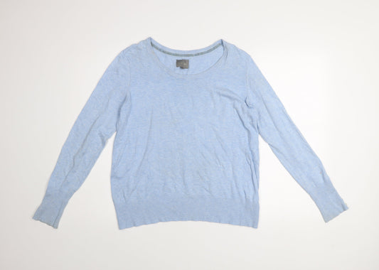 Womens UK Size L CULTURE Blue Pullover Jumper