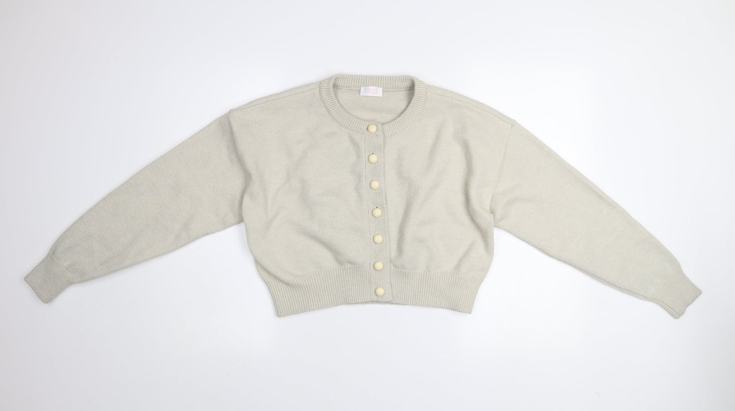 Womens UK Size 14 Savida Beige Cardigan Jumper