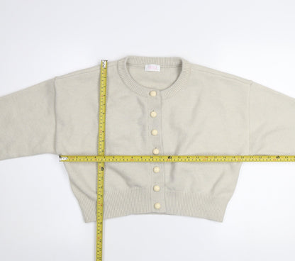 Womens UK Size 14 Savida Beige Cardigan Jumper