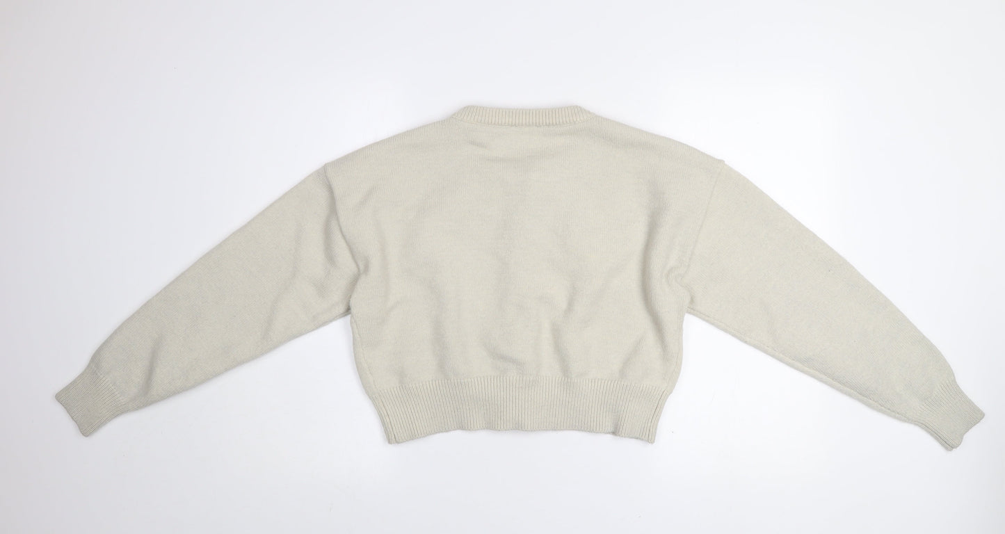 Womens UK Size 14 Savida Beige Cardigan Jumper