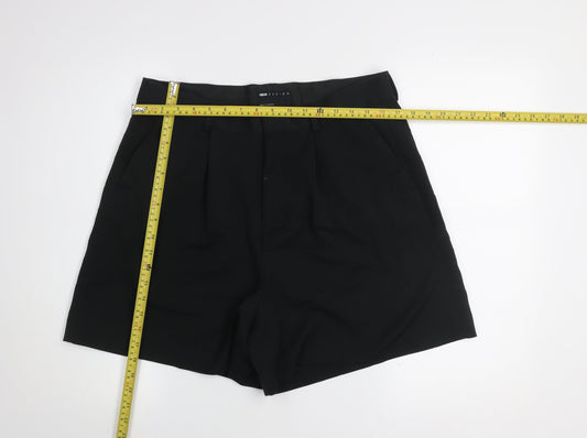 ASOS DESIGN Men's Black Chino Shorts Size 34 Pleated Front Smart Casual