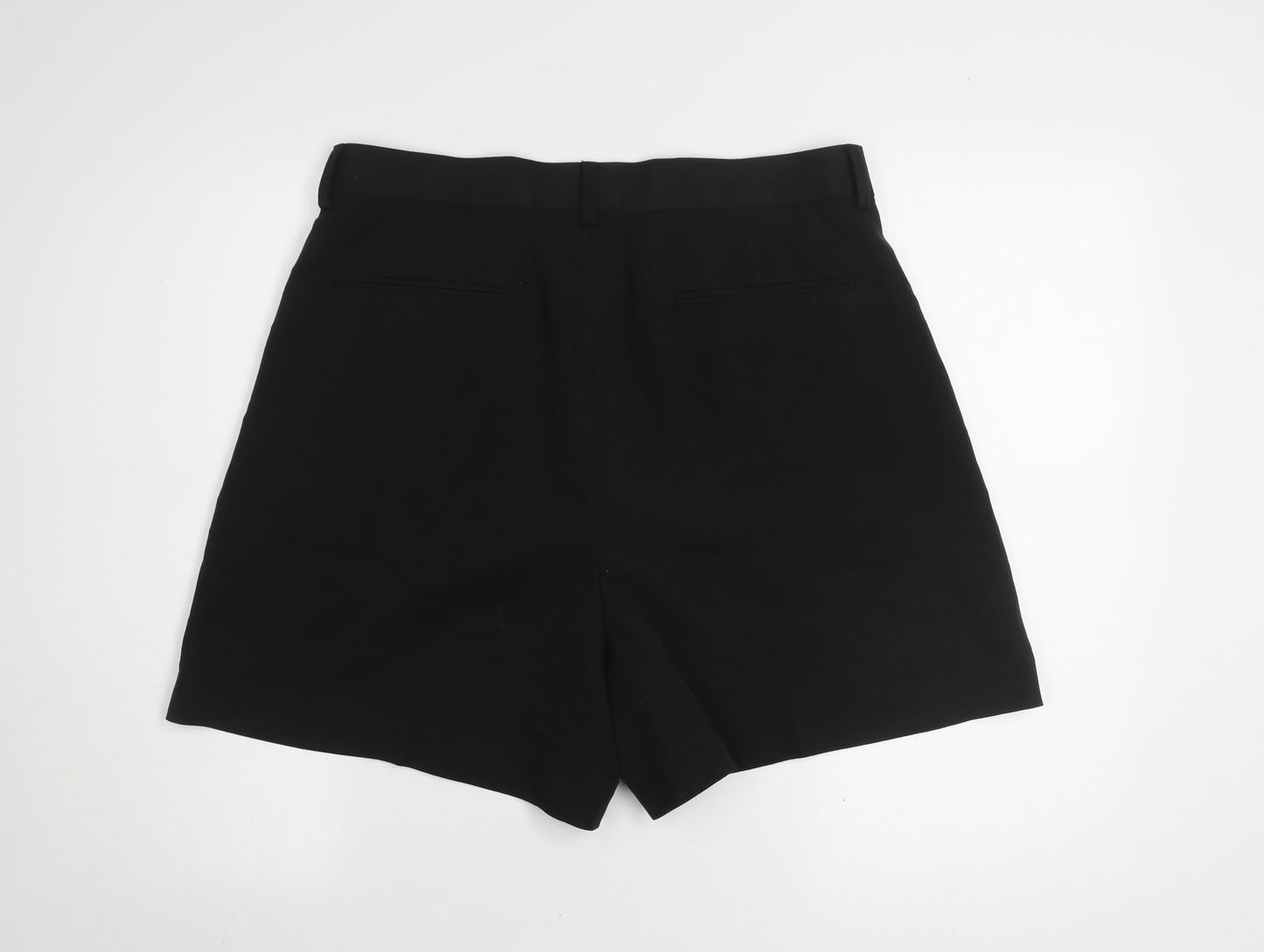 ASOS DESIGN Men's Black Chino Shorts Size 34 Pleated Front Smart Casual