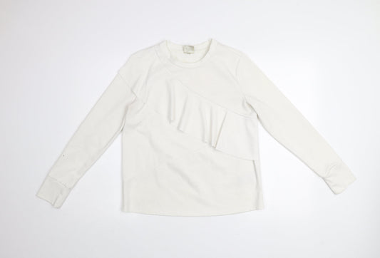 Womens UK Size S Selected Femme White Pullover Sweatshirt