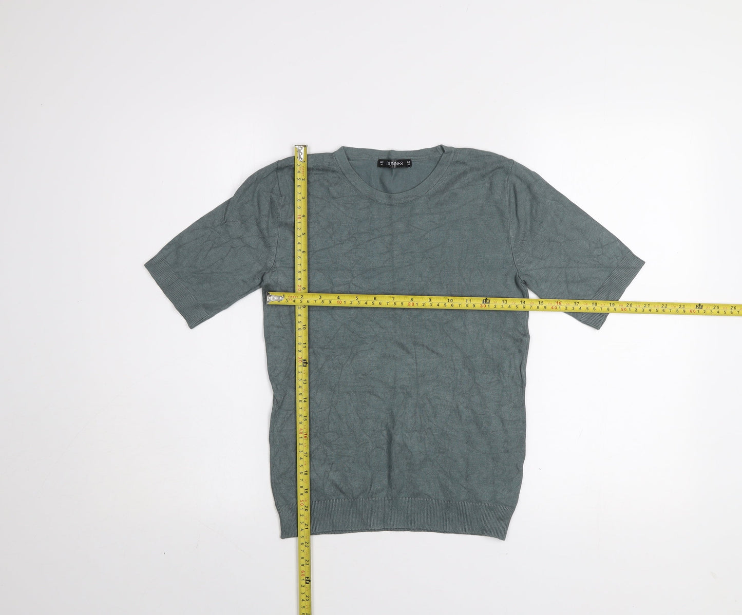 Womens UK Size XS Dunnes Green Basic T-Shirt