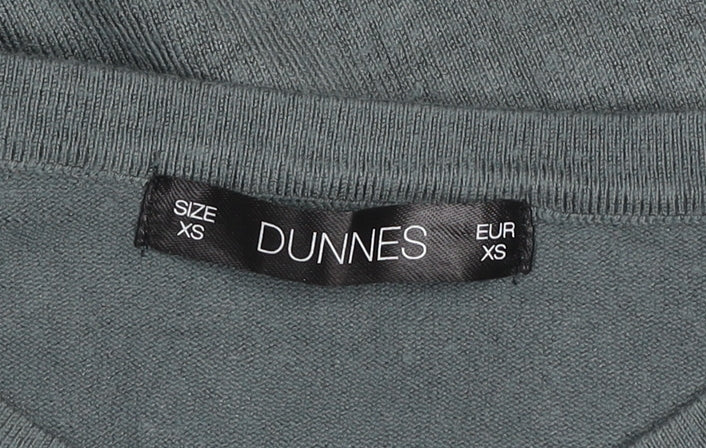 Womens UK Size XS Dunnes Green Basic T-Shirt