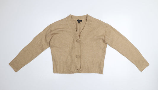 Womens UK Size S New Look Beige Cardigan Jumper