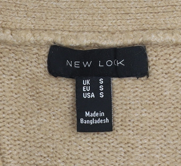 Womens UK Size S New Look Beige Cardigan Jumper