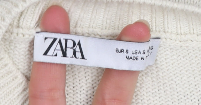 Womens UK Size S Zara Multicoloured Pullover Jumper