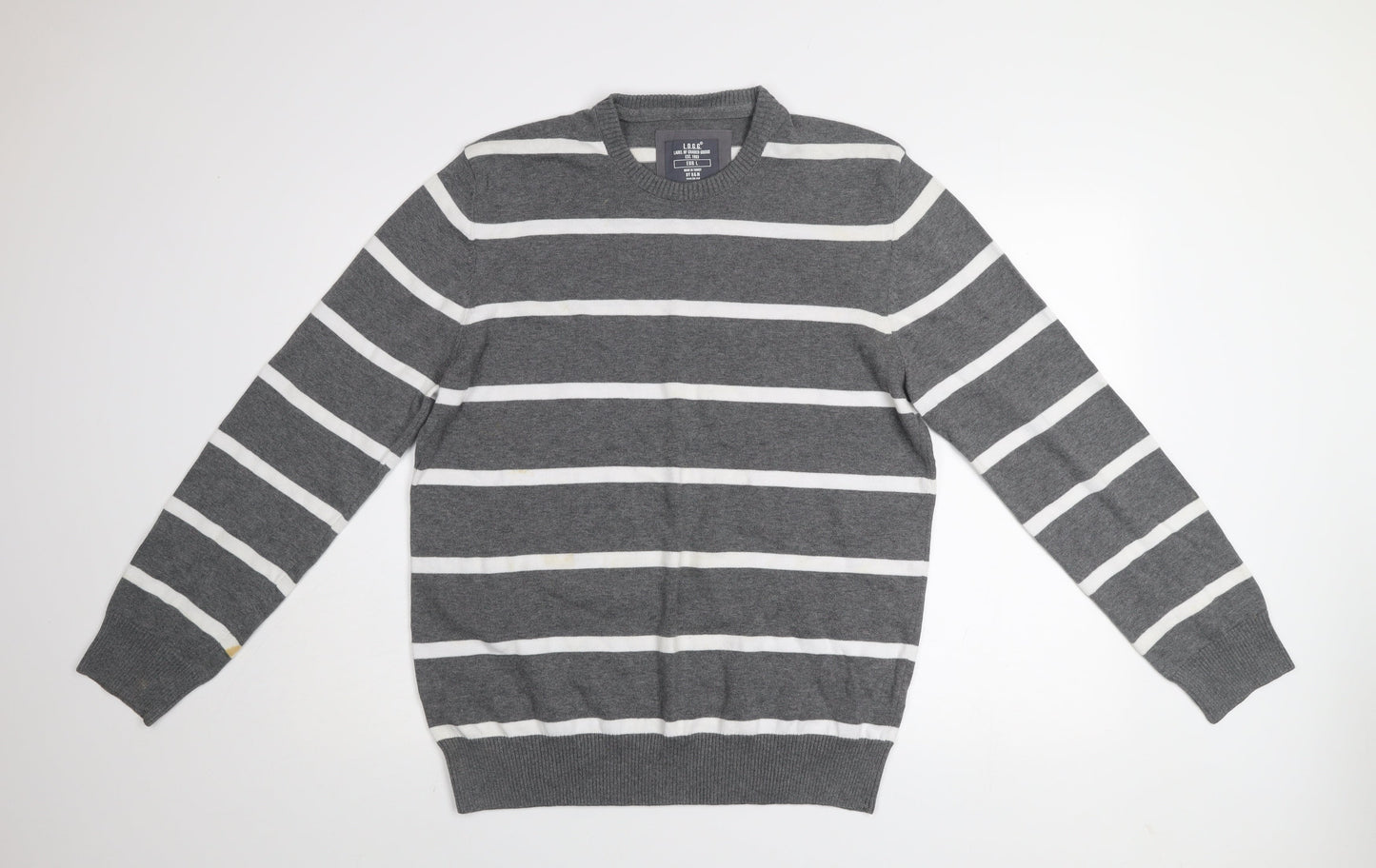 Mens UK Size L H&M Grey Pullover Jumper