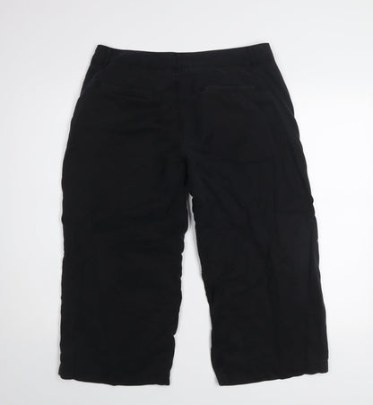 Fat Face Women Black Size 12 Cropped Trousers 100% Lyocell