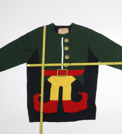 Cedarwood State Men's Multicoloured Christmas Elf Jumper Size M