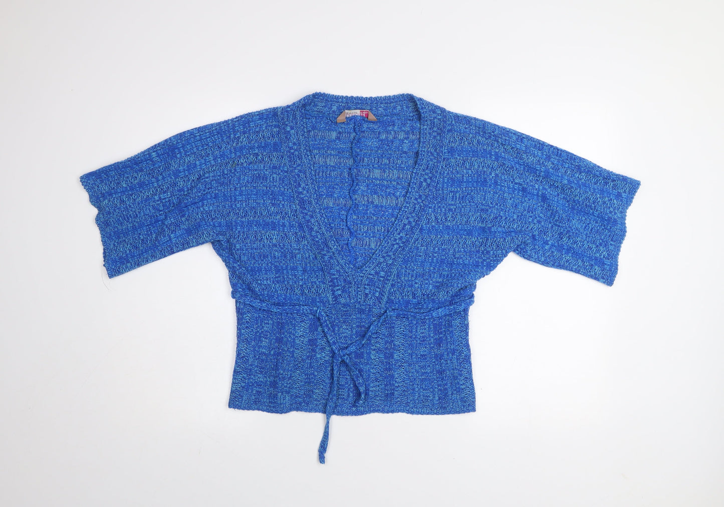 Womens UK Size 12-14 A|wear Blue Wrap Jumper