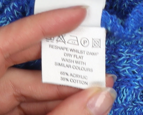 Womens UK Size 12-14 A|wear Blue Wrap Jumper