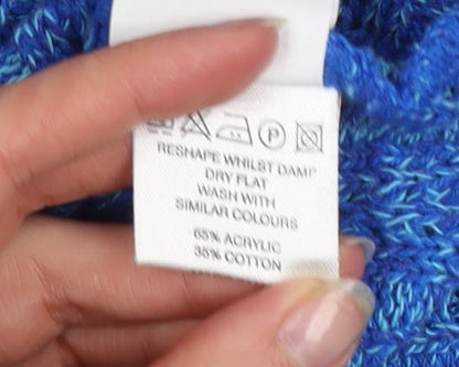 Womens UK Size 12-14 A|wear Blue Wrap Jumper