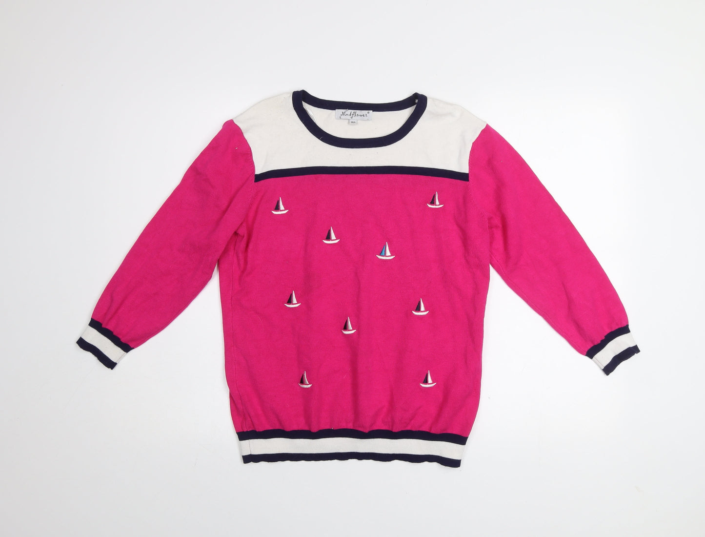 Womens UK Size M Mudflower Pink Pullover Jumper