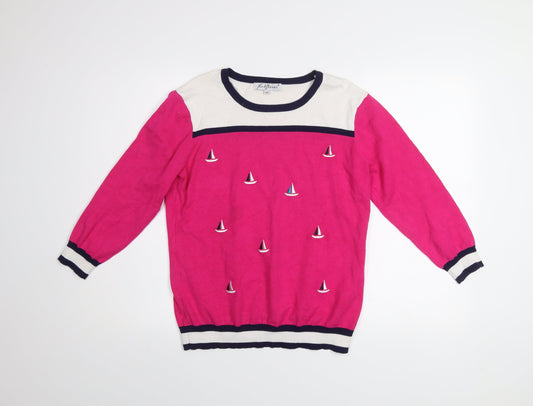 Womens UK Size M Mudflower Pink Pullover Jumper