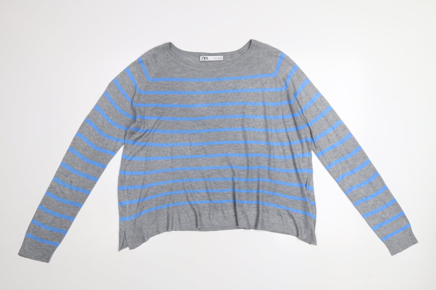 Womens UK Size L Zara Grey Pullover Jumper