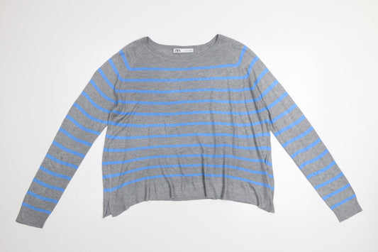 Womens UK Size L Zara Grey Pullover Jumper