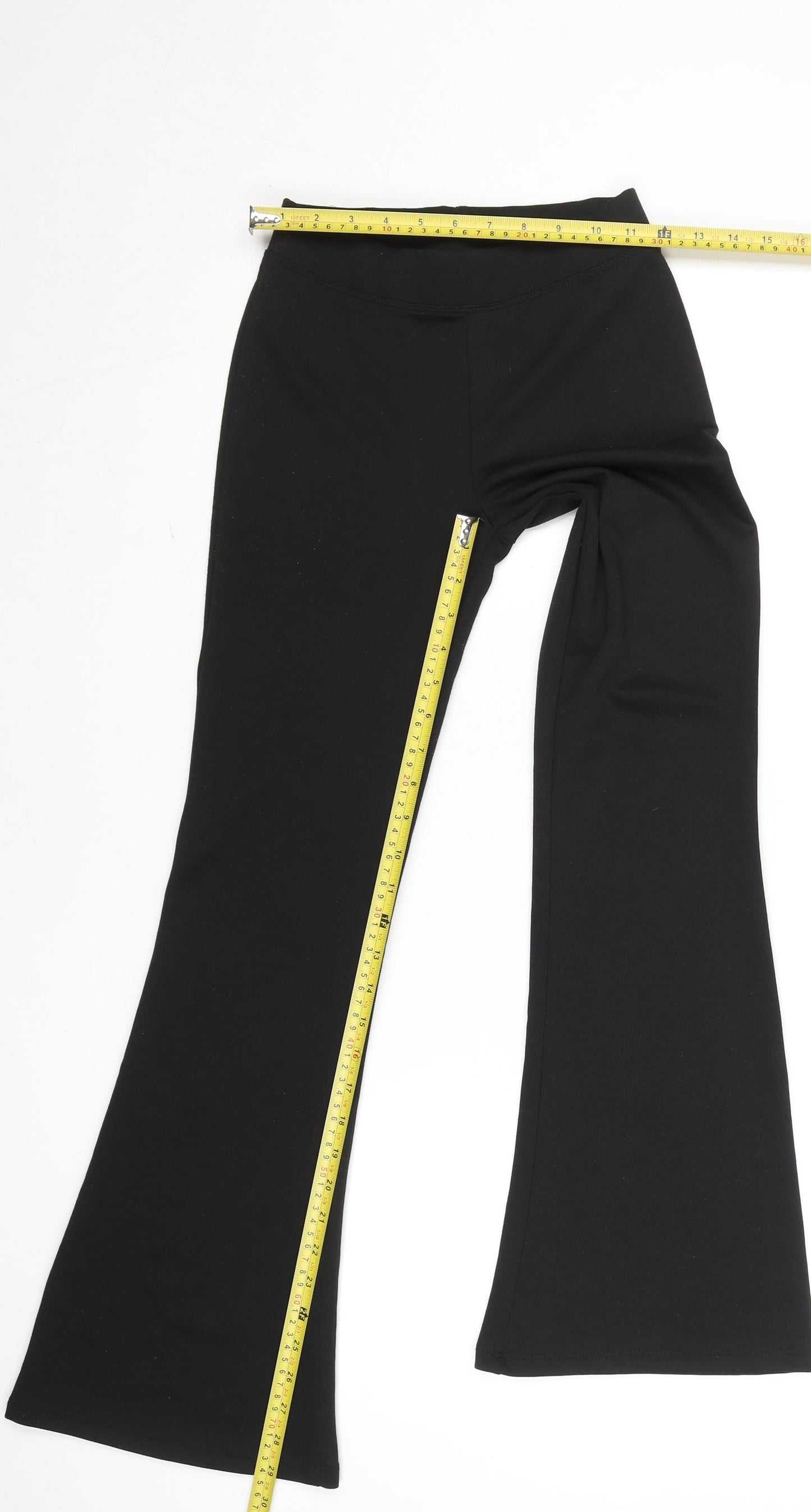 Girls UK Size XS Only Slim Fit Flared Black Trousers
