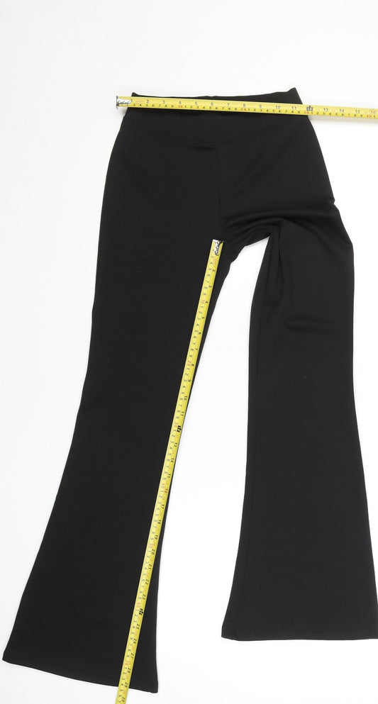 Girls UK Size XS Only Slim Fit Flared Black Trousers