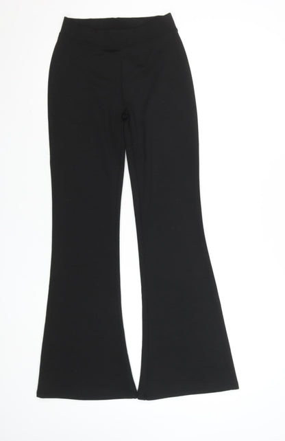 Girls UK Size XS Only Slim Fit Flared Black Trousers