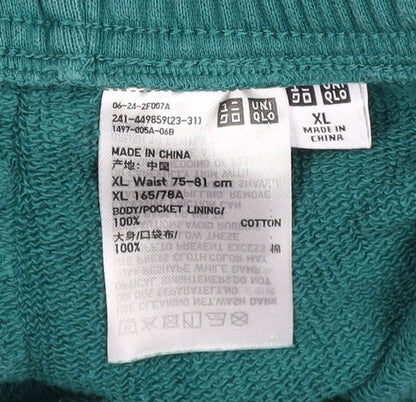 Uniqlo Men's Green XL Sweatpants Jogger Style Cotton Activewear