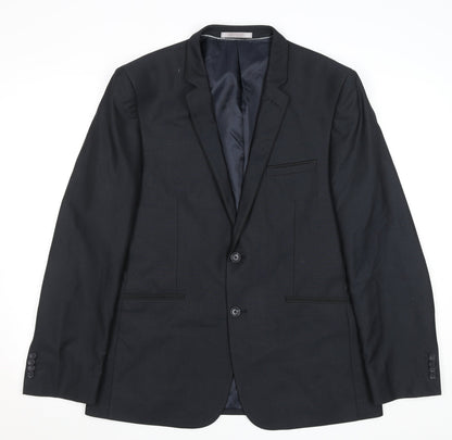 Mens UK Size 42 Burton Menswear London Regular Blue Suit Jacket