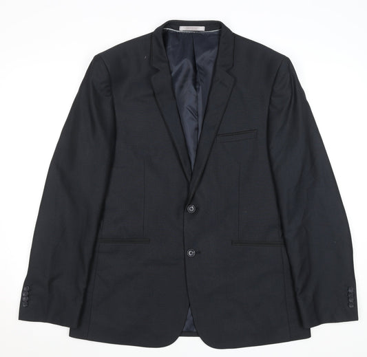 Mens UK Size 42 Burton Menswear London Regular Blue Suit Jacket