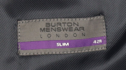 Mens UK Size 42 Burton Menswear London Regular Blue Suit Jacket