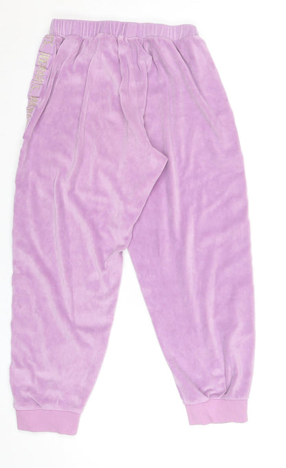 Marks and Spencer Girls Purple Harry Potter Hogwarts Velour Jogger Trousers 11-12 Years