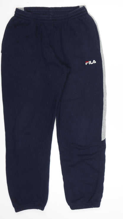Mens UK Size S FILA Regular Fit Jogger Blue Trousers