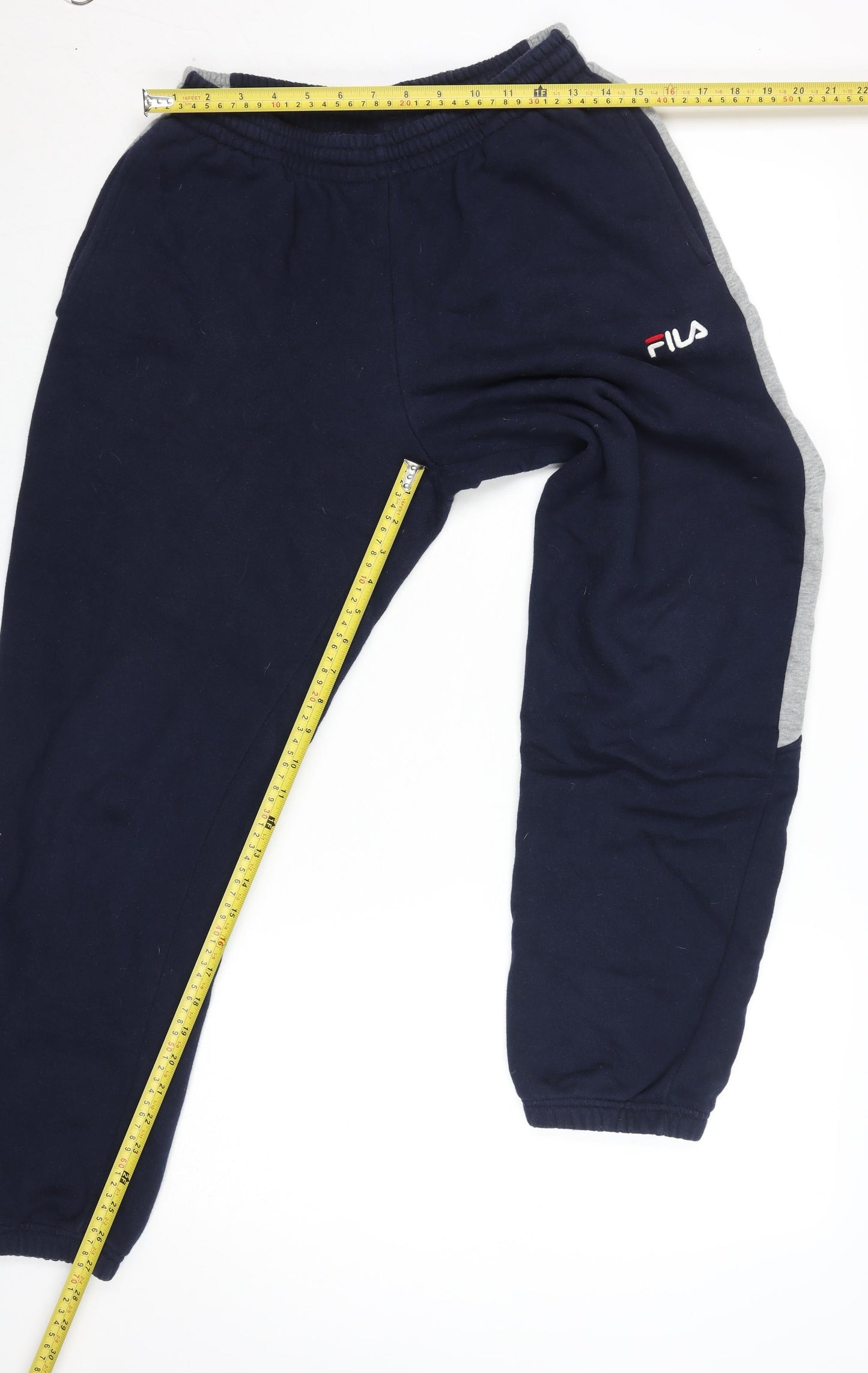 Mens UK Size S FILA Regular Fit Jogger Blue Trousers