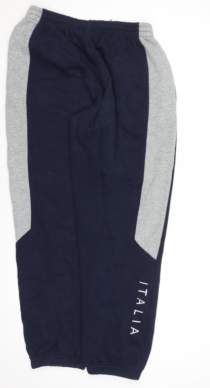 Mens UK Size S FILA Regular Fit Jogger Blue Trousers