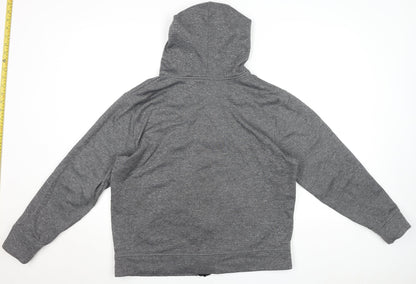 Champion Men's Grey L Full Zip Hoodie Jacket Fleece Lined Activewear