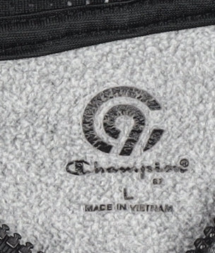 Champion Men's Grey L Full Zip Hoodie Jacket Fleece Lined Activewear