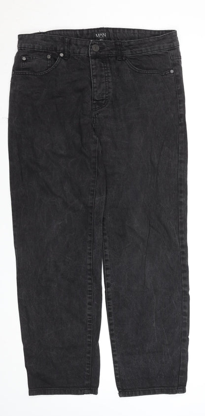 boohooMAN Men's Black Jeans Size 32 Slim Fit Denim Classic Style