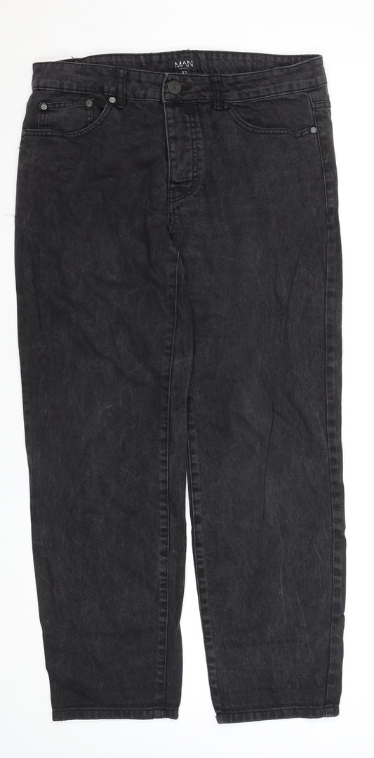 boohooMAN Men's Black Jeans Size 32 Slim Fit Denim Classic Style