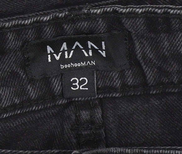 boohooMAN Men's Black Jeans Size 32 Slim Fit Denim Classic Style