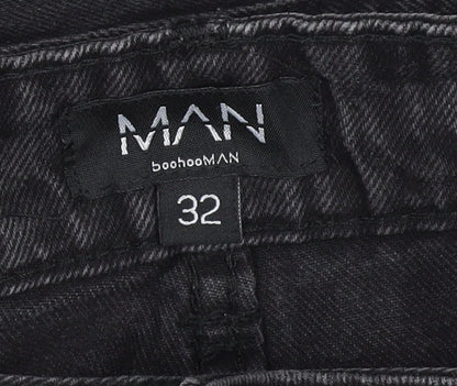 boohooMAN Men's Black Jeans Size 32 Slim Fit Denim Classic Style