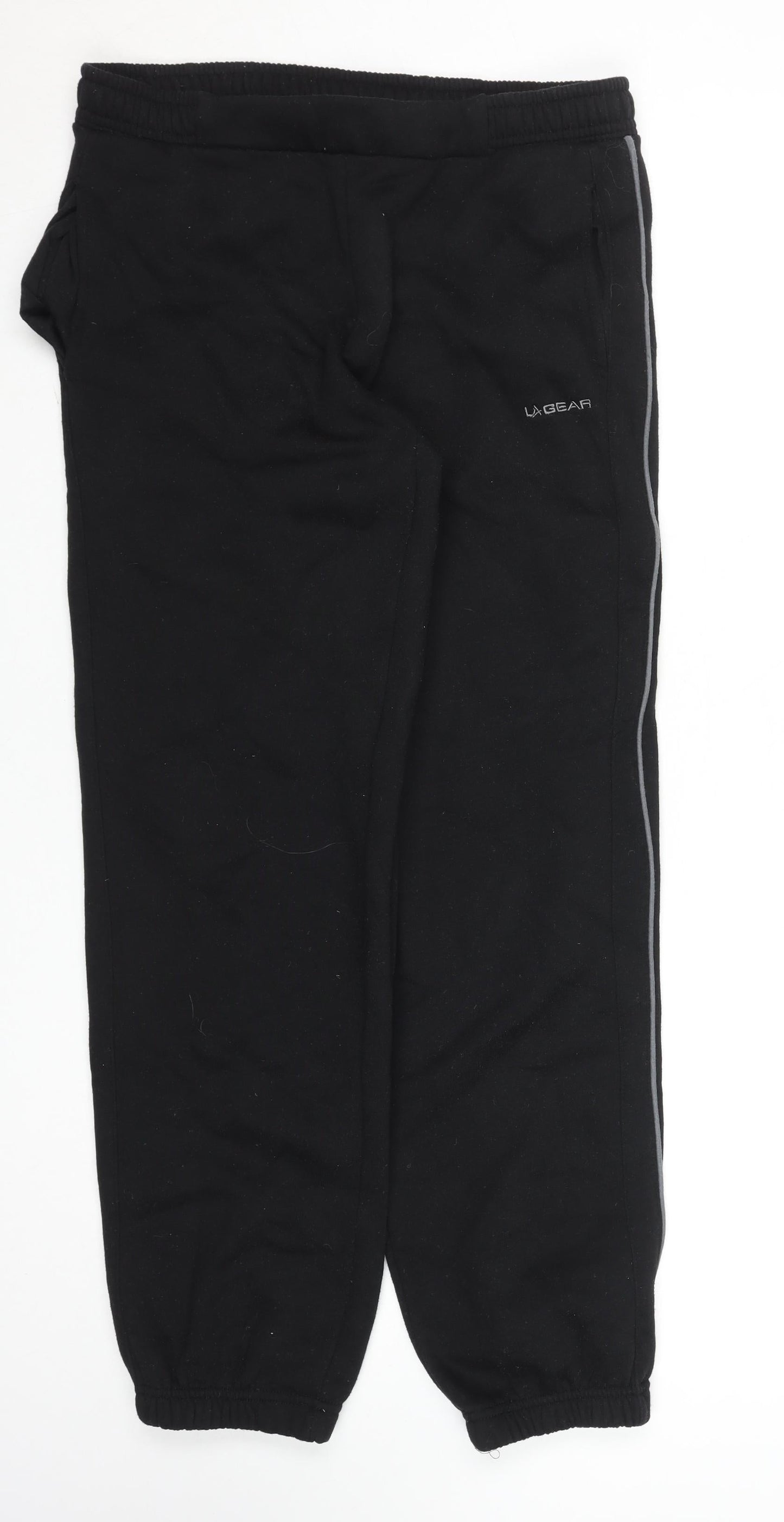 LA Gear Women's Black Size 12 Jogger Fleece Activewear Trousers