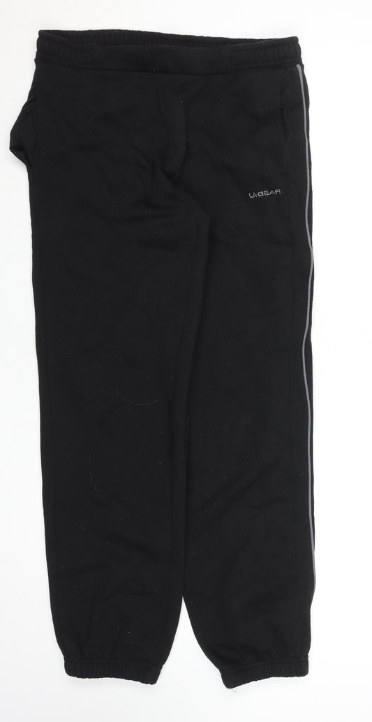 LA Gear Women's Black Size 12 Jogger Fleece Activewear Trousers