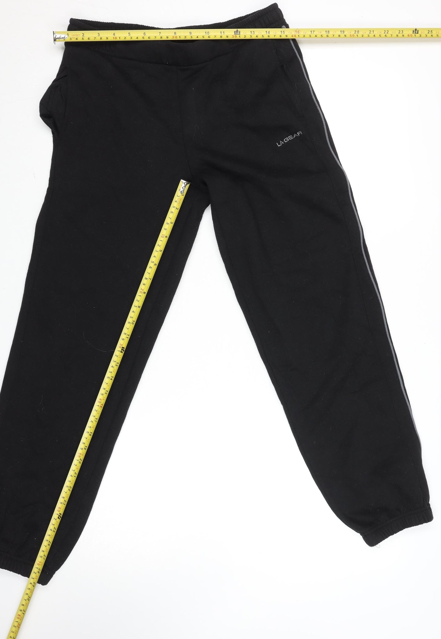 LA Gear Women's Black Size 12 Jogger Fleece Activewear Trousers