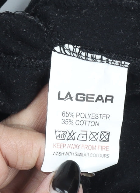 LA Gear Women's Black Size 12 Jogger Fleece Activewear Trousers