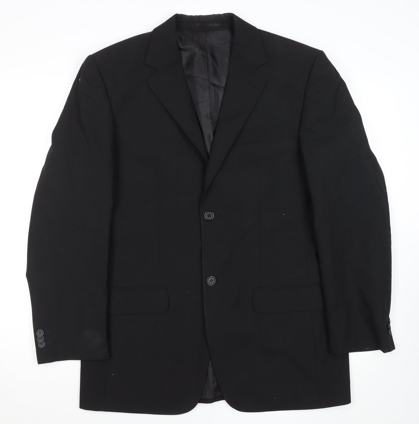 George Men's Black 38R Wool Blend Regular Fit Suit Jacket