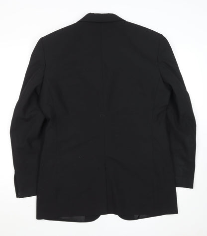 George Men's Black 38R Wool Blend Regular Fit Suit Jacket