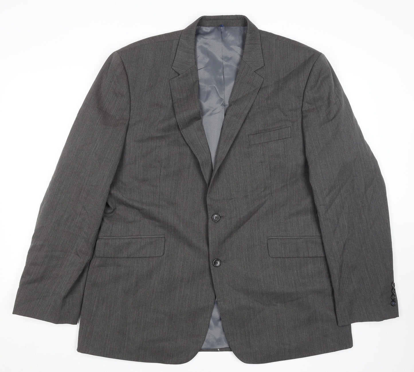 Mens UK Size 46 Burton Menswear London Regular Grey Suit Jacket