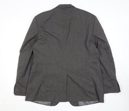 Mens UK Size 46 Burton Menswear London Regular Grey Suit Jacket